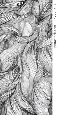 Flowing wavy lines creating abstract organic pattern. Abstract illustration showing many delicate lines forming dynamic, undulating waves and organic shapes Flowing wavy lines creating abstract organic pattern. Abstract illustration showing many delicate lines forming dynamic, undulating waves and organic shapes 137772325