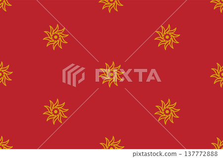 Vector vintage seamless pattern of sun. Vector Asian pattern of sun in retro style. Vector vintage seamless pattern of sun. Vector Asian pattern of sun in retro style. 137772888