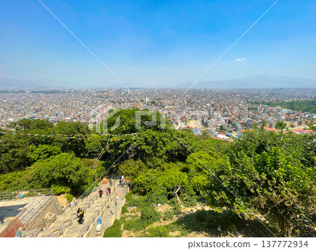 Kathmandu city view from Swayambhunath Temple, Kathmandu, Nepal Kathmandu city view from Swayambhunath Temple, Kathmandu, Nepal 137772934