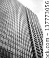 A monochrome view of skyscrapers and modern architecture in the cityscape. 137773056