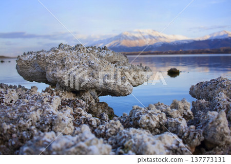 View of Lake Van, Traveling by car in Turkey, Van city 137773131