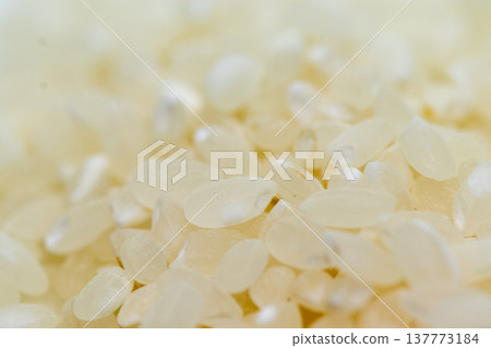 Close up on white rice grains Close up on white rice grains 137773184