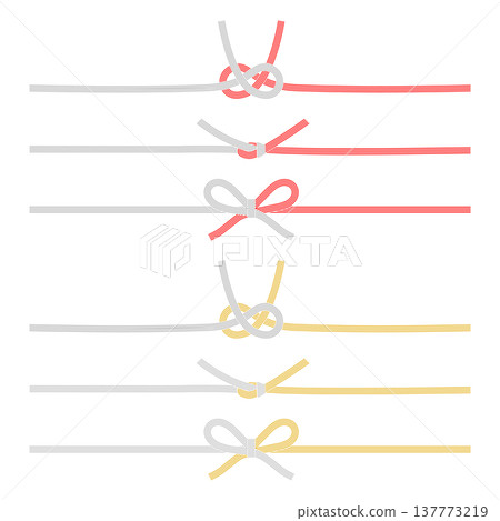 插畫材料:水引套裝 - 紅色、金色、裝飾 插畫材料:水引套裝 - 紅色、金色、裝飾 137773219