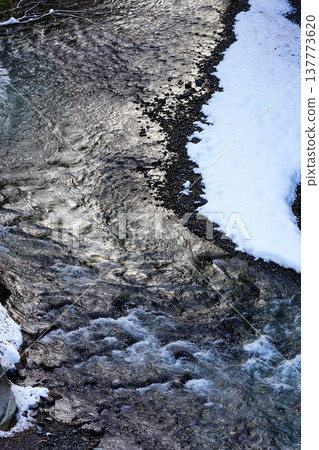 手取峽谷的雪景 手取峽谷的雪景 137773620