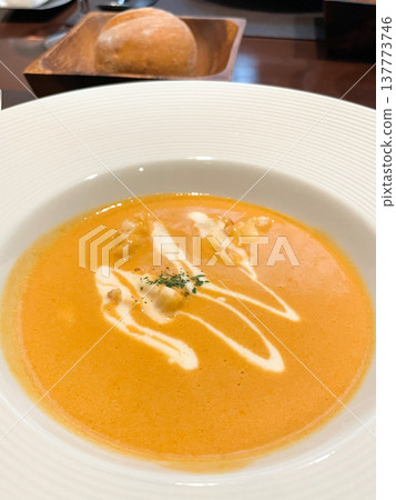 Lobster and herb bisque 137773746