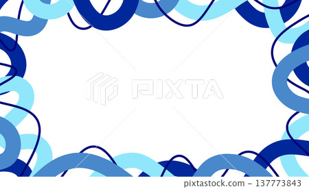 Abstract Blue Water Waves Circular Frame. Copy space. Place for text. World Water Day banner. Vector. PNG Abstract Blue Water Waves Circular Frame. Copy space. Place for text. World Water Day banner. Vector. PNG 137773843