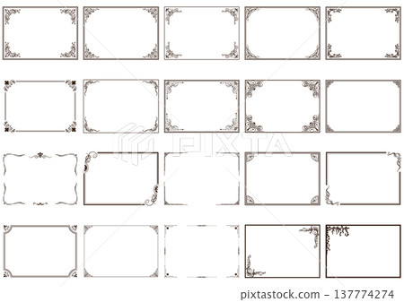 Antique decorative frameset Antique decorative frameset 137774274
