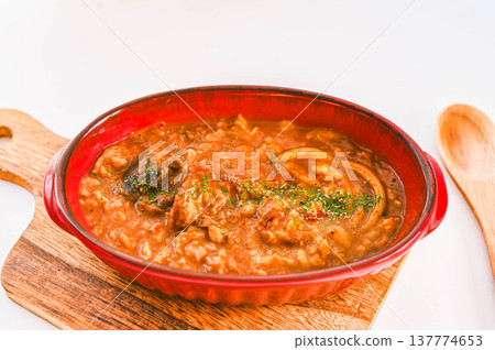 鯖魚咖哩配燕麥粥 鯖魚咖哩配燕麥粥 137774653