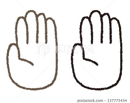 左手手指併攏，掌心張開 137775434