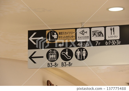 Information signs located inside Tokyo Skytree Town (Tokyo Solamachi) 137775488