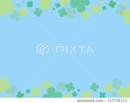 Four-leaf clover frame, natural green decorative background arranged vertically. Four-leaf clover frame, natural green decorative background arranged vertically. 137776113