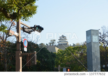 Marugame Castle as seen from the Marugame Station side (Marugame City, Kagawa Prefecture) 137777632
