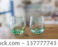 Handmade glass with air bubbles 137777743