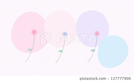 Pastel circular background with stylized single flowers on thin curved stems minimalist soft decorative spring composition Pastel circular background with stylized single flowers on thin curved stems minimalist soft decorative spring composition 137777900