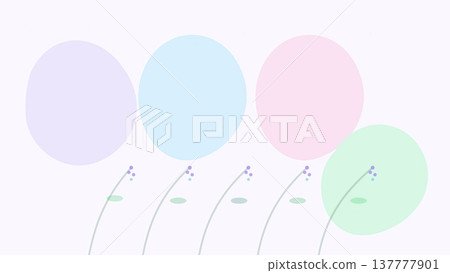 Minimal pastel background with scattered small blossoms and translucent circular shapes soft spring botanical illustration Minimal pastel background with scattered small blossoms and translucent circular shapes soft spring botanical illustration 137777901
