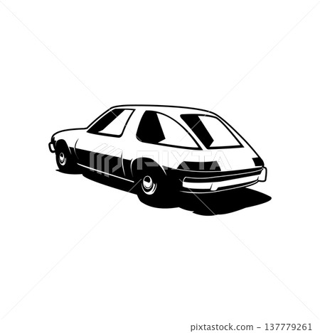 American car logo from the side is perfect with silhouette vector design. Best for logos, badges, emblems and icons, sticker design. Available in eps 10. American car logo from the side is perfect with silhouette vector design. Best for logos, badges, emblems and icons, sticker design. Available in eps 10. 137779261