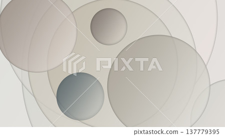 Abstract neutral circular forms with soft depth and layered translucent shapes, modern minimal background design for branding, posters and presentations Abstract neutral circular forms with soft depth and layered translucent shapes, modern minimal background design for branding, posters and presentations 137779395