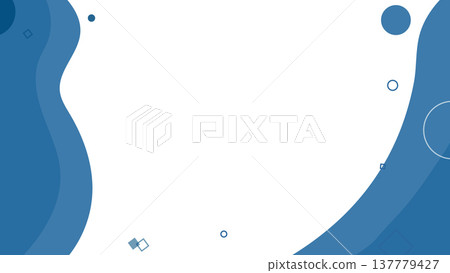 Abstract blue organic border shapes with subtle geometric accents on white background, minimal modern frame design for presentations and branding Abstract blue organic border shapes with subtle geometric accents on white background, minimal modern frame design for presentations and branding 137779427