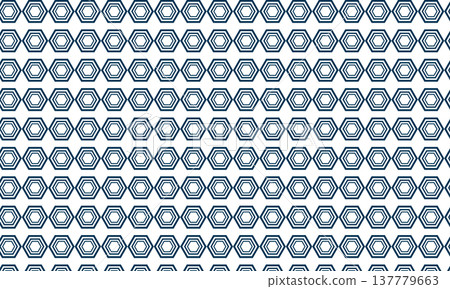 Dark teal outlined hexagons in repeating concentric formations create a layered mechanical pattern with consistent spacing and strong geometric presence. Dark teal outlined hexagons in repeating concentric formations create a layered mechanical pattern with consistent spacing and strong geometric presence. 137779663