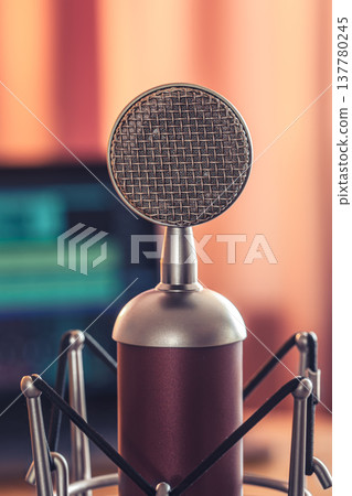 Professional microphone for sound recording, macro photography. 137780245