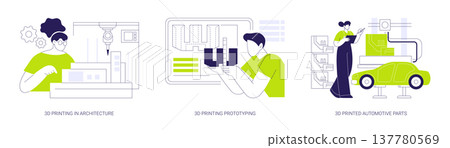 3D printing in business isolated cartoon vector illustrations se 3D printing in business isolated cartoon vector illustrations se 137780569