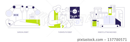 Health care robots isolated cartoon vector illustrations se Health care robots isolated cartoon vector illustrations se 137780571