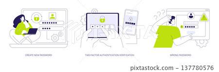 Password management isolated cartoon vector illustrations se Password management isolated cartoon vector illustrations se 137780576