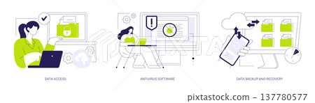 Data loss prevention isolated cartoon vector illustrations se Data loss prevention isolated cartoon vector illustrations se 137780577