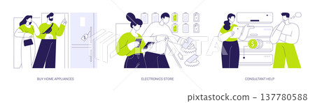 Tech store isolated cartoon vector illustrations se 137780588