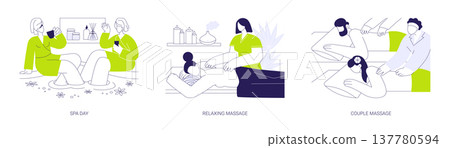 Spa salon isolated cartoon vector illustrations se Spa salon isolated cartoon vector illustrations se 137780594
