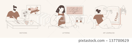 Artistic hobby isolated cartoon vector illustrations se 137780629