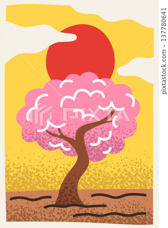 Sakura tree South Korea poster 137780641