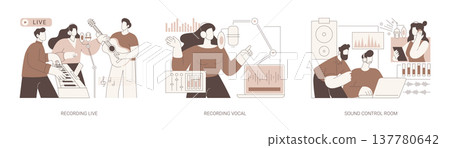 Recording studio isolated cartoon vector illustrations se 137780642
