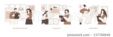 Art gallery isolated cartoon vector illustrations se 137780646