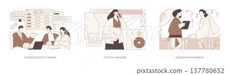 Event planner isolated cartoon vector illustrations se 137780652