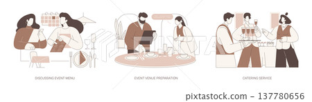 Catering service isolated cartoon vector illustrations se Catering service isolated cartoon vector illustrations se 137780656