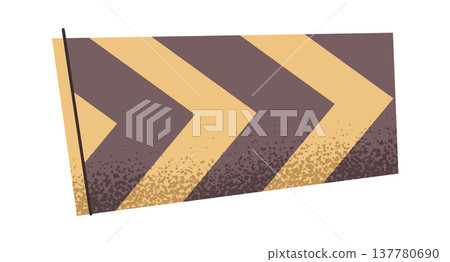 Striped parking barrier closed position 137780690