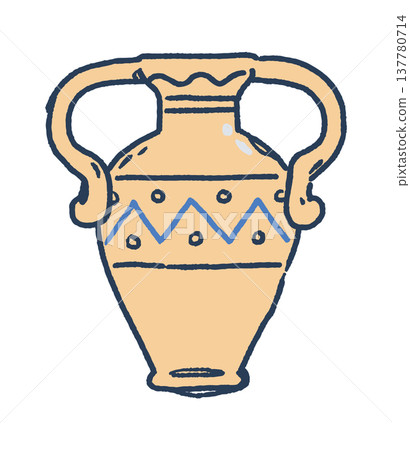 Greek amphora ancient pottery vase 137780714