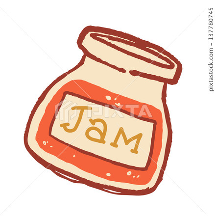 Jar of jam breakfast food 137780745