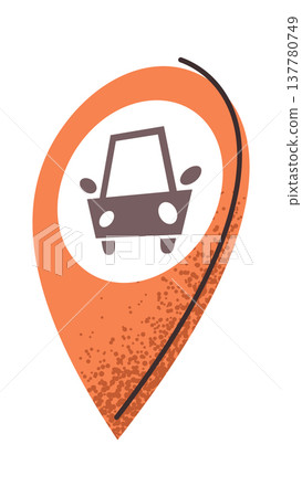 Parking service location pin element 137780749