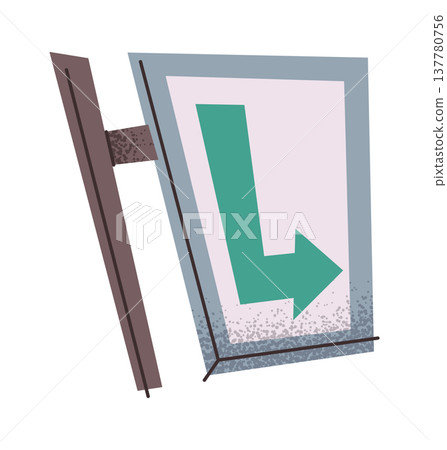 Arrow parking sign pointing way Arrow parking sign pointing way 137780756