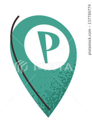 Green location pin indicating parking 137780774