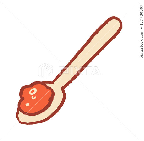 Jam on spoon tasty treat Jam on spoon tasty treat 137780807