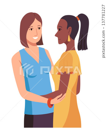 People hugging together with isolated compositions of doodle people embracing each other on blank background vector illustration People hugging together with isolated compositions of doodle people embracing each other on blank background vector illustration 137781227