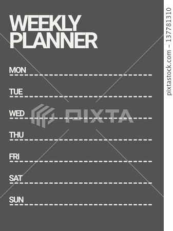 Gray and Beige Bold Minimalist Weekly Planner List A4 Page Gray and Beige Bold Minimalist Weekly Planner List A4 Page 137781310
