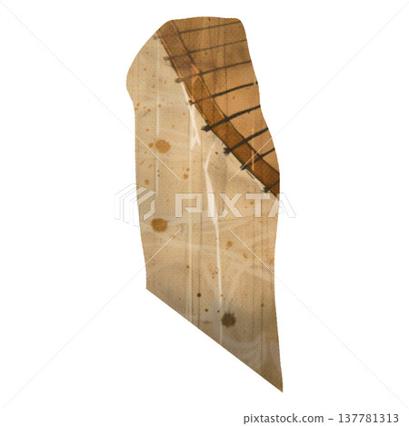 a torn piece of paper in japan style 137781313