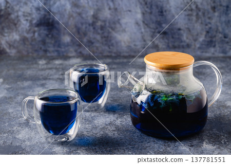 Organic blue tea Anchan. Organic blue tea Anchan. 137781551