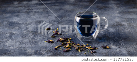 Organic blue tea Anchan. Organic blue tea Anchan. 137781553