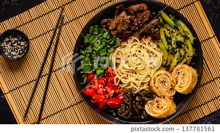 Korean Cold Noodle Soup guksu Korean Cold Noodle Soup guksu 137781561