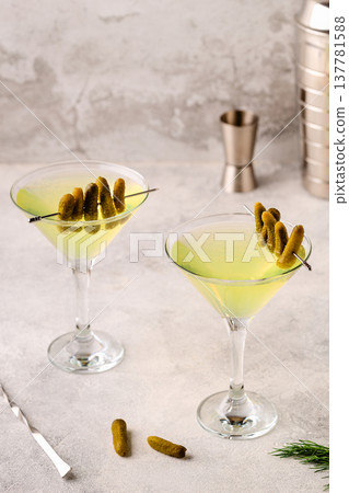 Dill Pickle Martini Vodka. Dill Pickle Martini Vodka. 137781588